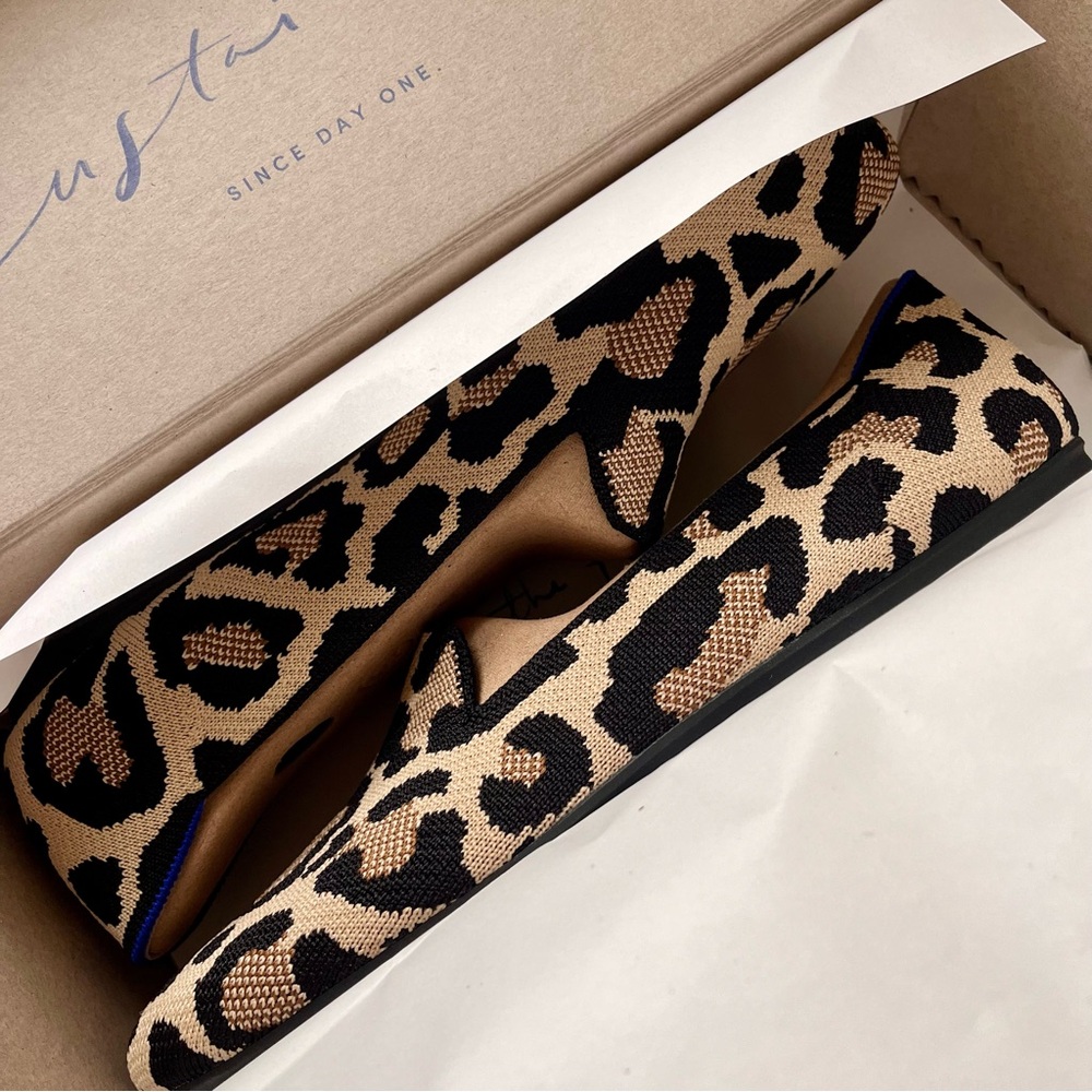 Rothy’s THE LOAFER, Size 10.5, in Desert Cat / Leopard Print - Picture 9 of 15